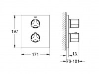 TERMOSTATICA BAÑO-DUCHA EMPOTRADA ALLURE GROHE